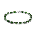 Natural Chrome Diopside 32.40 ctw Bracelet in Rhodium Over Sterling Silver (7.50 In) - Sticky add to cart bar