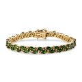 D'Joy Chrome Diopside and Yellow Sapphire 13.10 ctw Bracelet in 18K Vermeil Yellow Gold Over Sterling Silver (7.25 In) - Sticky add to cart bar