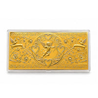 24K Yellow Gold Cupid’s Baroque Romance Embossed Sheet 100mg