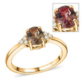 Premium Turkizite and Luxuriant Lab Grown Diamond G-H SI 1.25 ctw Ring in 18K Vermeil Yellow Gold Over Sterling Silver - Sticky add to cart bar