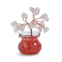 Rose Gold Gemstone Yellow Tiger's Eye Tree 70.00 ctw