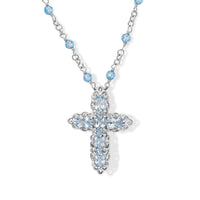 EverTrue Sky Blue Topaz 5.90 ctw Necklace in Platinum Bond 18 Inches