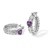 EverTrue Simulated Blue Diamond Earrings in Stainless Steel 6.40 ctw