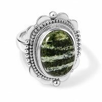 EverTrue Chrysotile 8.60 ctw Solitaire Ring in Stainless Steel (Size 10.0)