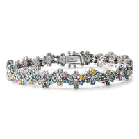 Luxuriant Lab Grown Multi Diamond (SI) Bracelet in Rhodium Over Sterling Silver (6.50 In) 6.00 ctw