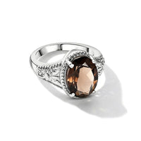 EverTrue Brazilian Smoky Quartz (Triplet) 5.00 ctw Solitaire Ring in Stainless Steel (Size 8.0)