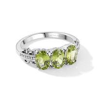 EverTrue Hebei Peridot 3.50 ctw Solitaire Ring in Stainless Steel (Size 10.0)