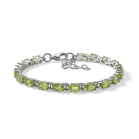 EverTrue Hebei Peridot 7.60 ctw Bracelet in Stainless Steel (6.50 In)