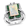 Ethiopian Welo Opal & Tsavorite Garnet