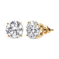 IGI Certified Luxuriant Lab Grown Diamond G VS 5.00 ctw Solitaire Stud Earrings in 14K Yellow Gold (Ships in 10-12 Days) - Sticky add to cart bar