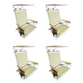 Bliss Set of 4 Folding Beach Chairs with Canopy, Pocket, Cup Holder & Carry Straps - Pineapple - Sticky add to cart bar
