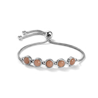 EverTrue Peach Sunstone 4.35 ctw Bracelet in Stainless Steel (10.50 In)