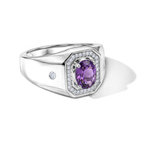 EverTrue Rose De Morocco, White Zircon Men''s Ring in Platinum Bond (Size 10.0) 1.50 ctw