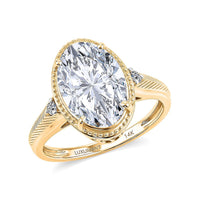 IGI Certified 14K Yellow Gold Luxuriant Lab Grown Diamond (G, VS) Ring (Size 8.0) 5.00 ctw