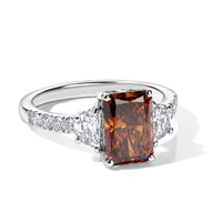 950 Platinum Luxuriant Lab Grown Red Diamond (IR) and Lab Grown Diamond (VS) Ring (Size 6.0) 2.75 ctw