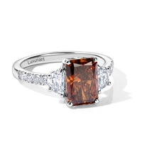 950 Platinum Luxuriant Lab Grown Red Diamond (IR) and Lab Grown Diamond (VS) Ring (Size 6.0) 2.75 ctw