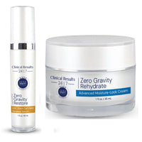 Clinical Results 24/7 Zero Gravity Restore & Rehydrate Set (Stem Cell Serum 1oz, Advanced Cream 1oz) Made in US (Ships in 3-5 Days)