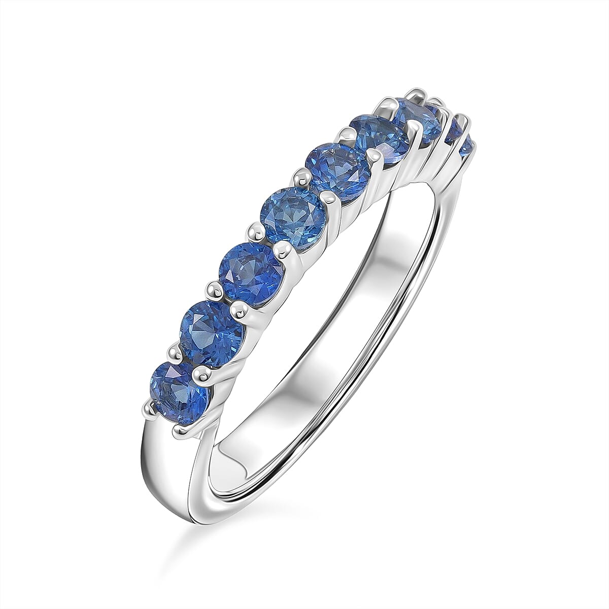 Odyssey Tanzanite Quartz 1.40 ctw Ring in Rhodium Over Sterling Silver (Size 8.0)