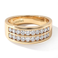 Luxuriant Lab Grown Diamond (G-H, SI) Men's Ring in Rhodium Over Sterling Silver (Size 10.0) (Ships in 5-7 Days) 1.00 ctw