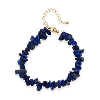 Lapis Lazuli Bracelet in Goldtone (7.0-9.0In ) 80.00 ctw