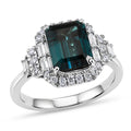 Certified & Appraised Rhapsody AAAA Monte Belo Indicolite and Diamond E-F VS 3.00 ctw Ring in 950 Platinum 5.51 Grams - Sticky add to cart bar