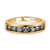 D'Joy Green Tanzanite 0.90 ctw Ring in 18K YG Plated Sterling Silver (Size 8.0)