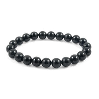 Black Tourmaline Beaded Stretch Bracelet (6.5-7.0In) 114.00 ctw