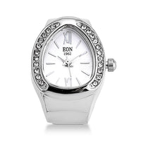 EON 1962 SL68 Quartz Movement Ring Watch in Silvertone