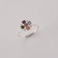 Multi-Tourmaline and Simulated Diamond 8.00 ctw Ring in Silvertone (Adjustable) - Sticky add to cart bar
