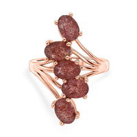 EverTrue Bronzella Collection Premium Tanzanian Natronite 3.65 ctw Ring in 18K RG Plated Bronze (Size 8.0)