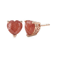 EverTrue Bronzella Collection Premium Tanzanian Natronite Earrings in 18K RG Plated Bronze 3.60 ctw