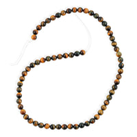 Round Tigers Eye Beaded Necklace in 16 Inches 45.50 ctw