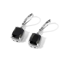 EverTrue Australian Black Tourmaline Solitaire Lever Back Earrings in Platinum Bond 6.25 ctw