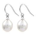 Freshwater Pearl Drop Earrings in Sterling Silver in Gray - Sticky add to cart bar