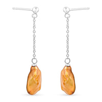 Freshwater Pearl Drop Earrings in Sterling Silver