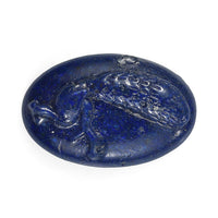 Freshened Lapis Lazuli Carved Peacock (Fancy Free) 13.34 ctw