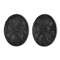Silver Constituted Shungite Set of 2 (Fancy Free Size) 29.94 ctw