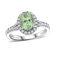 Certified & Appraised Rhapsody 950 Platinum AAAA Arquiana Mint Tourmaline, Diamond (E-F, VS) Ring (Size 10.0) (5.9 g) 1.56 ctw