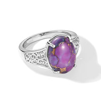 EverTrue Tasmanian Stichtite Solitaire Ring in Stainless Steel (Size 10.0) 6.90 ctw