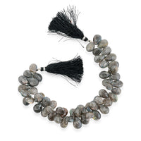 GCS Faceted Labradorite Drop Beaded Strand (7.00In) 173.70 ctw