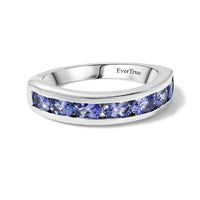 EverTrue Tanzanite 1.25 ctw 7 Stone Ring in Platinum Bond (Size 6.0)