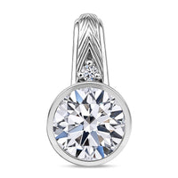 Luxuriant Lab Grown Diamond (G-H, SI) Pendant without Chain in Rhodium Over Sterling Silver 3.10 ctw