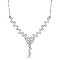 Luxuriant Lab Grown Diamond (G-H, SI) Necklace in Rhodium Over Sterling Silver (20 Inches) 1.50 ctw