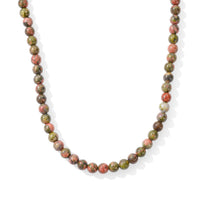 GCS Unakite Round 6mm Beads Strand 90.68 ctw