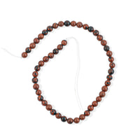 Red Obsidian Round 8mm Beads 160.43 tcw