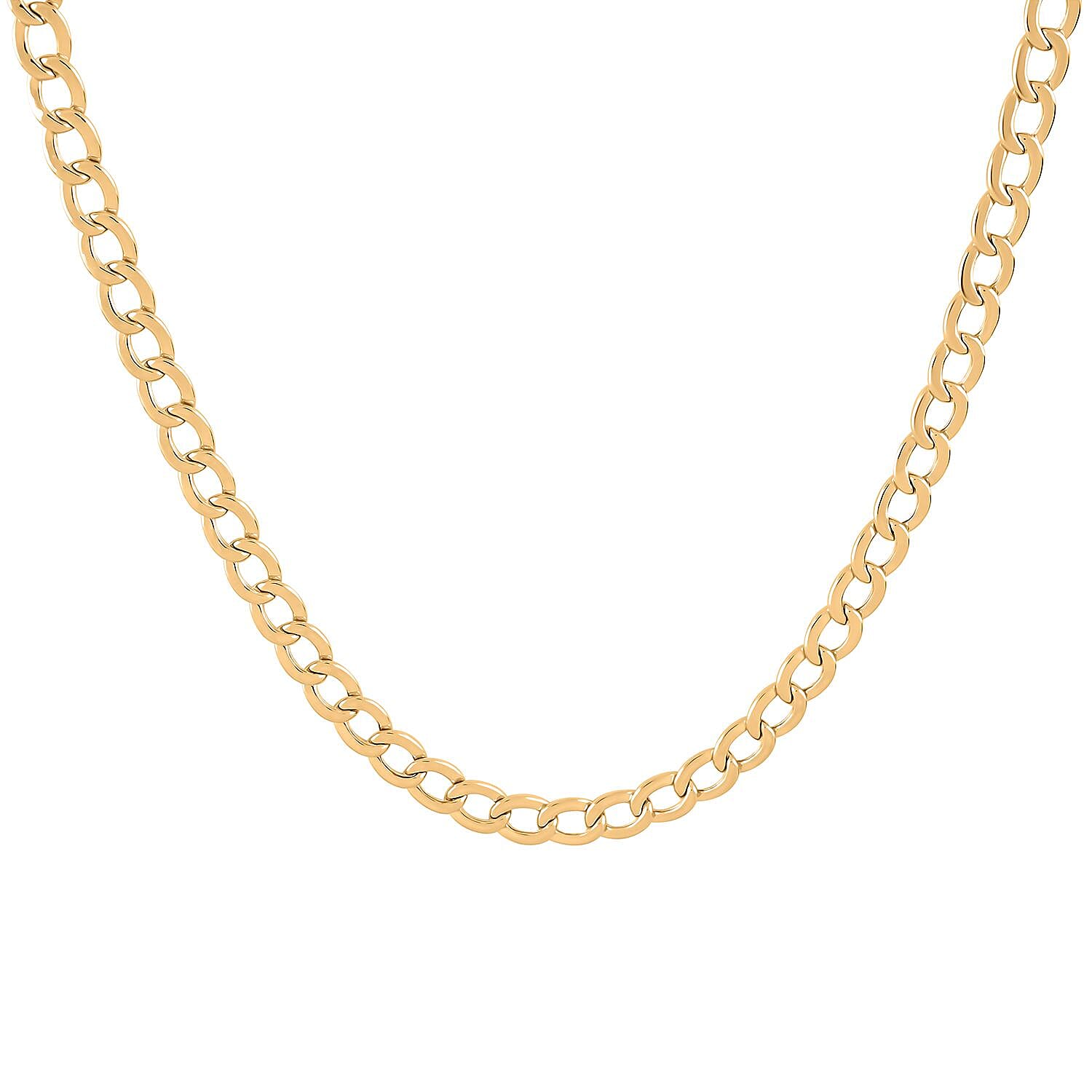 Italian 18K Yellow Gold Curb Chain Necklace (20 Inches) (5.3 g)