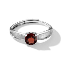 Mozambique Garnet Ring in Silvertone (Adjustable) 3.00 ctw