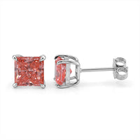 10K White Gold Luxuriant Lab Grown Pink Diamond VS Earrings 2.00 ctw