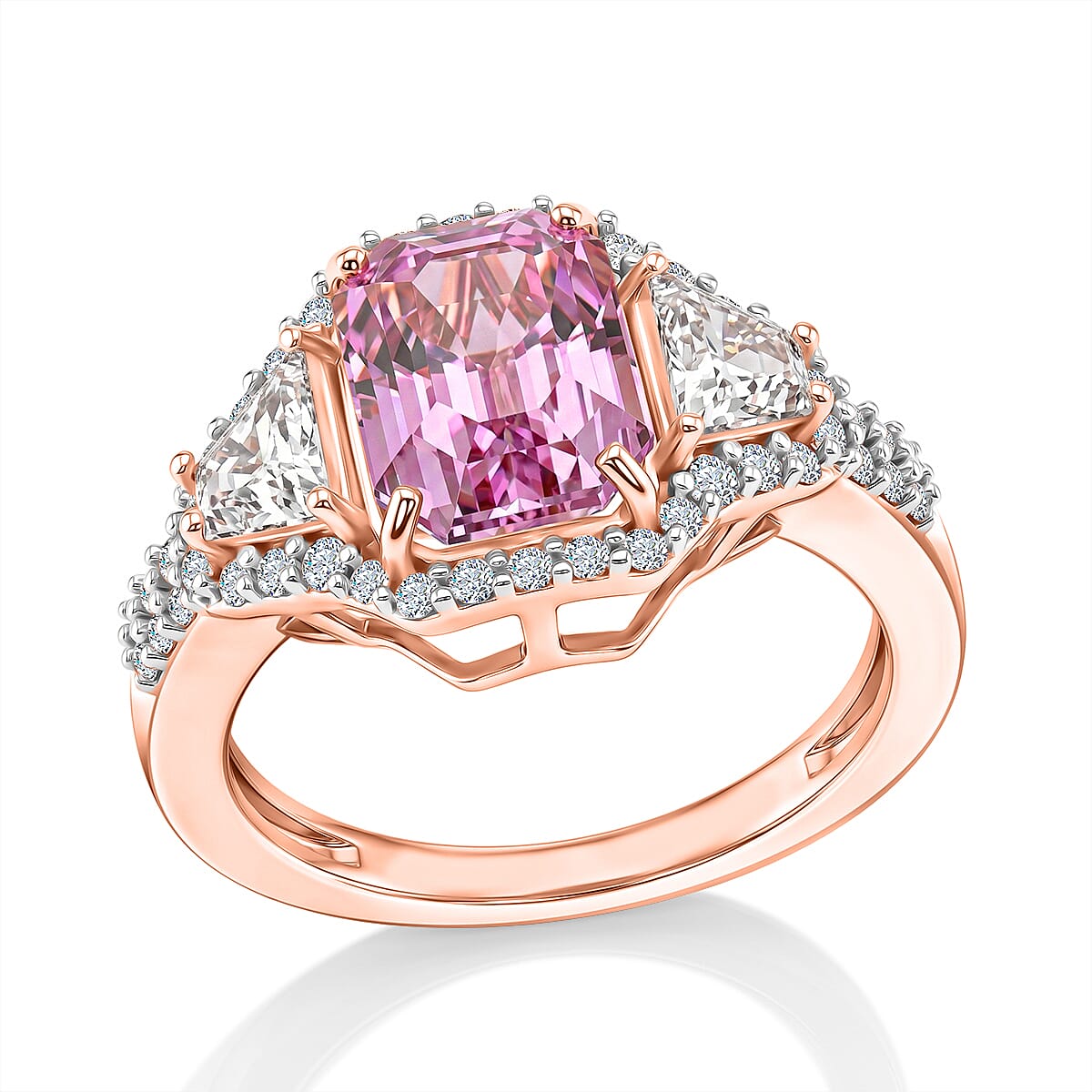 D'Joy Premium Martha Rocha Kunzite and Moissanite 4.25 ctw Classic