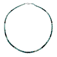 Grandidierite Beaded Necklace (20 Inches) in Rhodium Over Sterling Silver 75.00 ctw